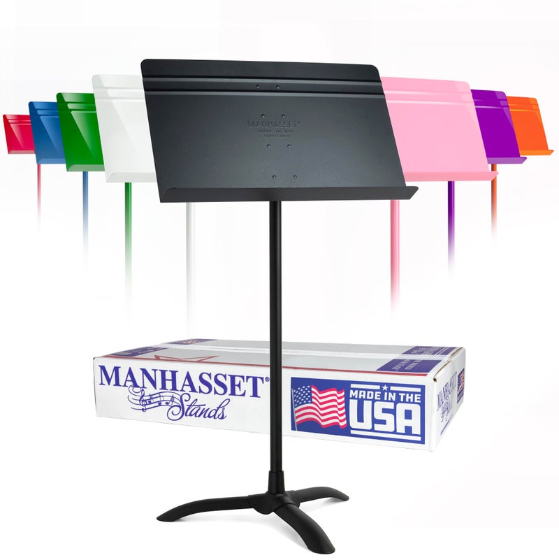 Manhasset حامل موسيقي مانهاست للموسيقى الورقية - طراز السيمفوني 48 - حامل مانهاست طويل الأمد وقوي - ارتفاع قابل للتعديل - من 26" إلى 48" - صنع في الولايات المتحدة الأمريكية - Image 1